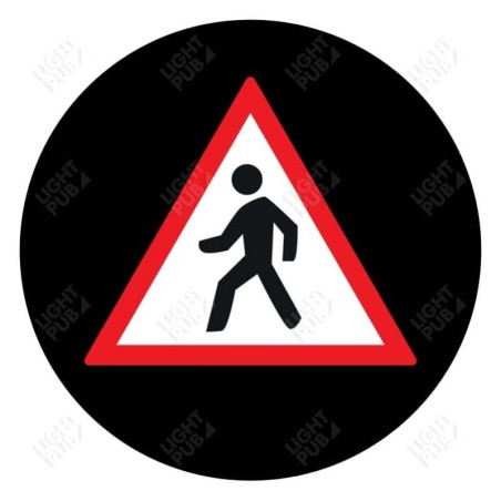 Gobo pedestrian warning sign 2 Gobo pedestrian warning sign 2