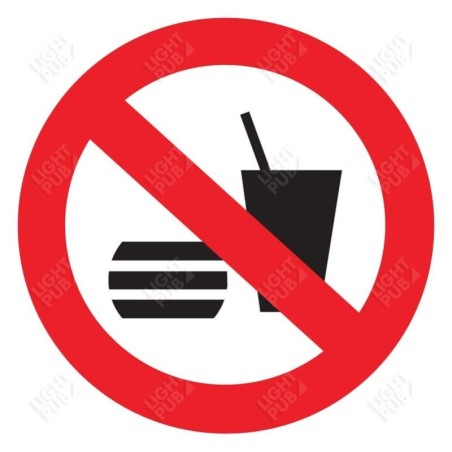Gobo Schild verbietet Essen und Trinken Gobo Schild verbietet Essen und Trinken