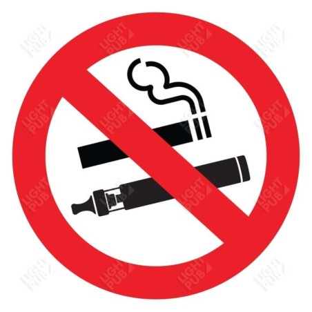 Gobo no smoking and vaping sign Gobo no smoking and vaping sign
