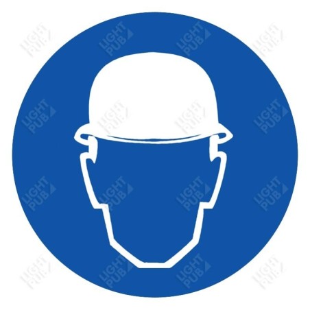Gobo for light panel projection Safety helmet mandatory Gobo for light panel projection Safety helmet mandatory