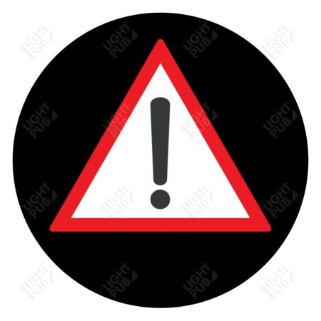 Visuell für Projektion Leuchtschild Achtung Gefahr Visuell für Projektion Leuchtschild Achtung Gefahr