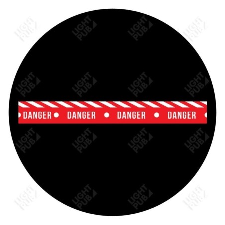 Gobo für Projektion Lichtband Rot Achtung Gefahr Gobo für Projektion Lichtband Rot Achtung Gefahr