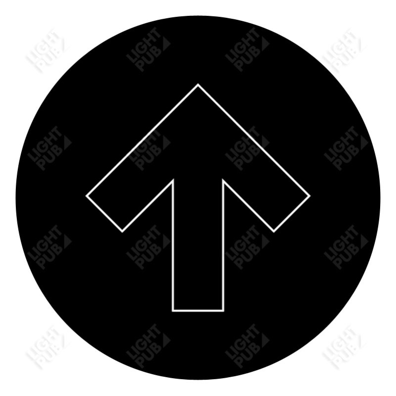 Gobo for light arrow projection