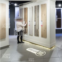 Lighted QR Code Projector on the Floor - Phygital Experience for Stores