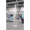 Projektion eines Leuchtpfeils auf den Boden
